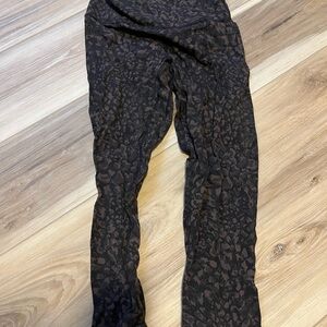 Lululemon Athletica Black and Brown Patterned Leggings